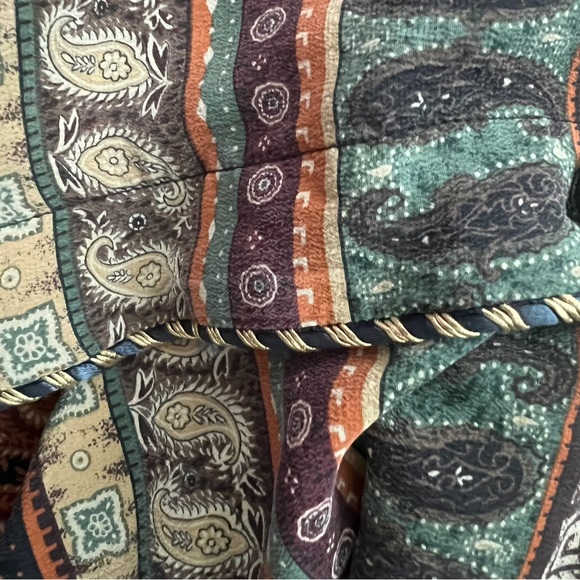 Vintage Maggy London Vintage 100% Silk Paisley Blouse, Funky Top with Gold - Picture 4 of 8